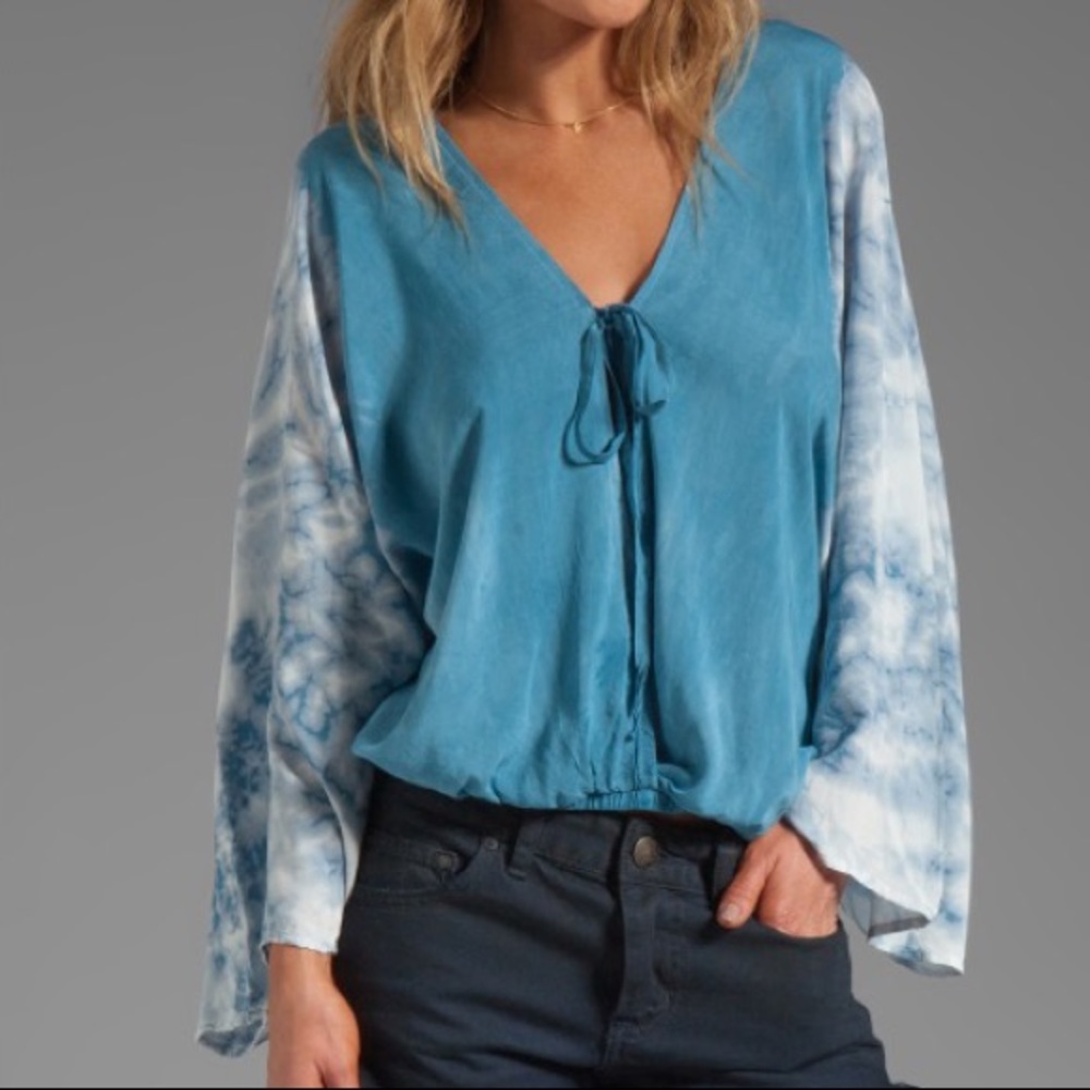 Blu moon kimono criss cross top